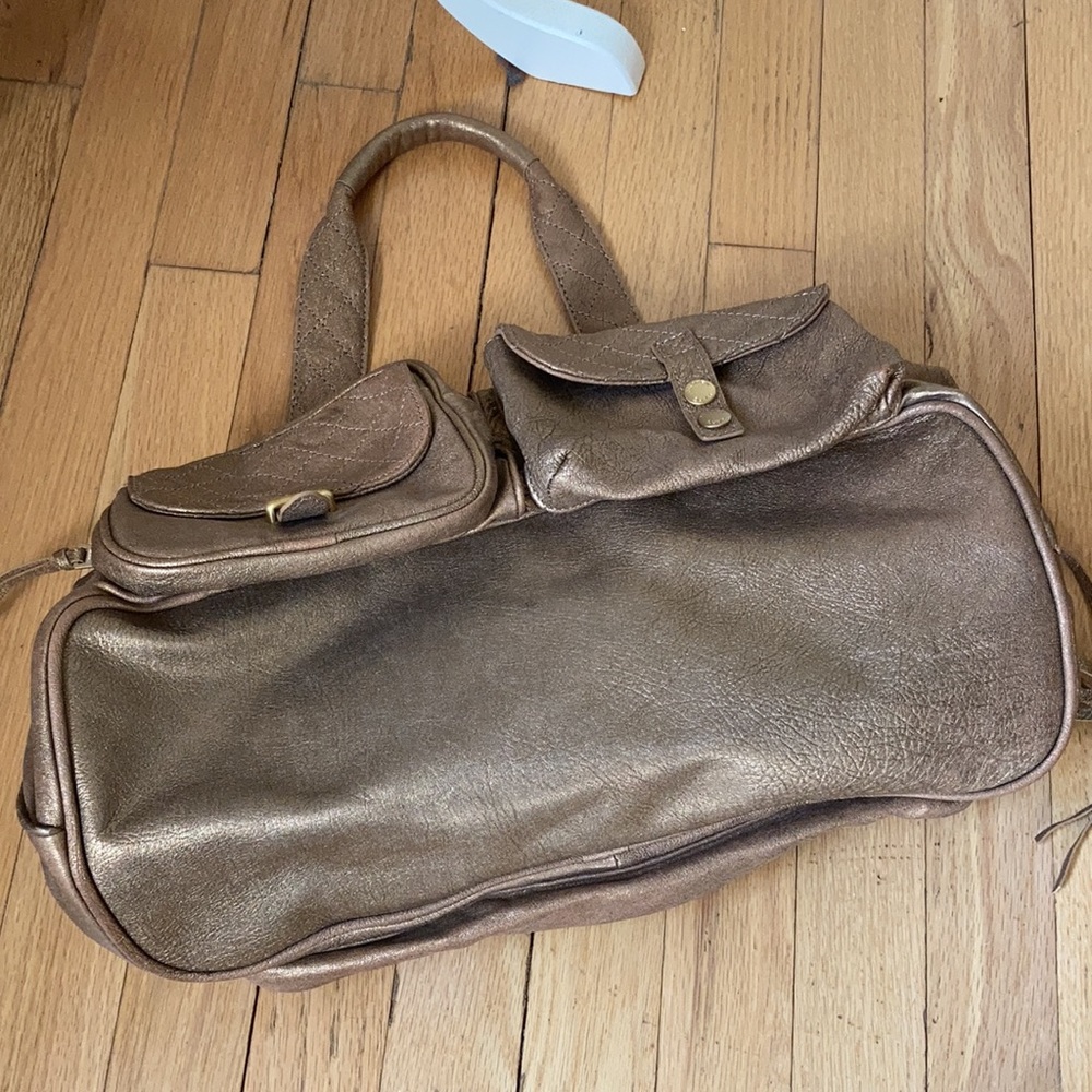 Andrew Marc bronze metallic tote bag nwt - Picture 8 of 11